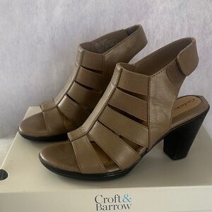 Croft & Barrow Women's Brown Strappy Heels